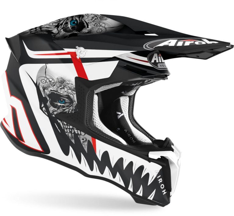 AIROH Casco Twist 2.0 Mask Negro Mate/Blanco/Rojo