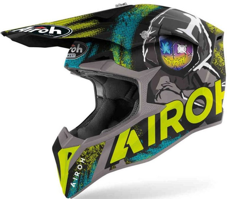 AIROH Casco Wraap Alien Negro Mate/Amarillo
