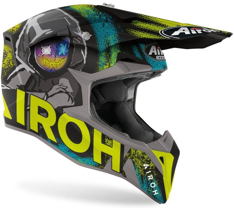 AIROH Casco Wraap Alien Negro Mate/Amarillo
