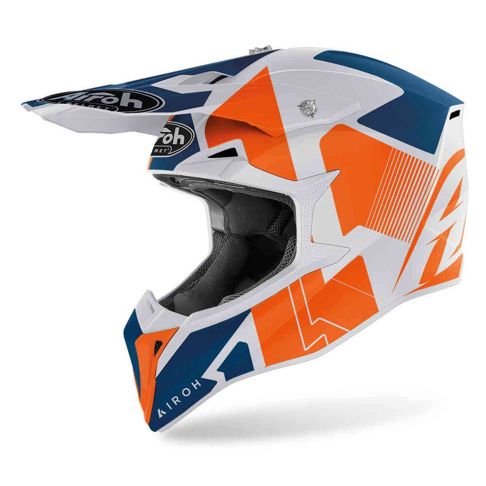 AIROH Casco Wraap Raze Naranja Mate/Azul/Blanco