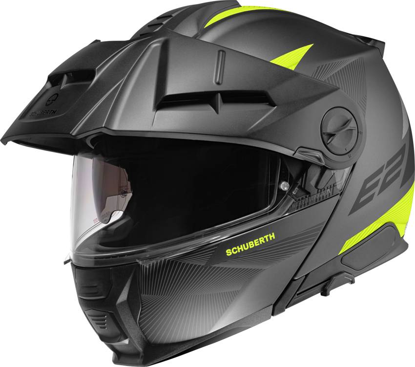SCHUBERTH Casco E2 Defender Negro Mate/Amarillo