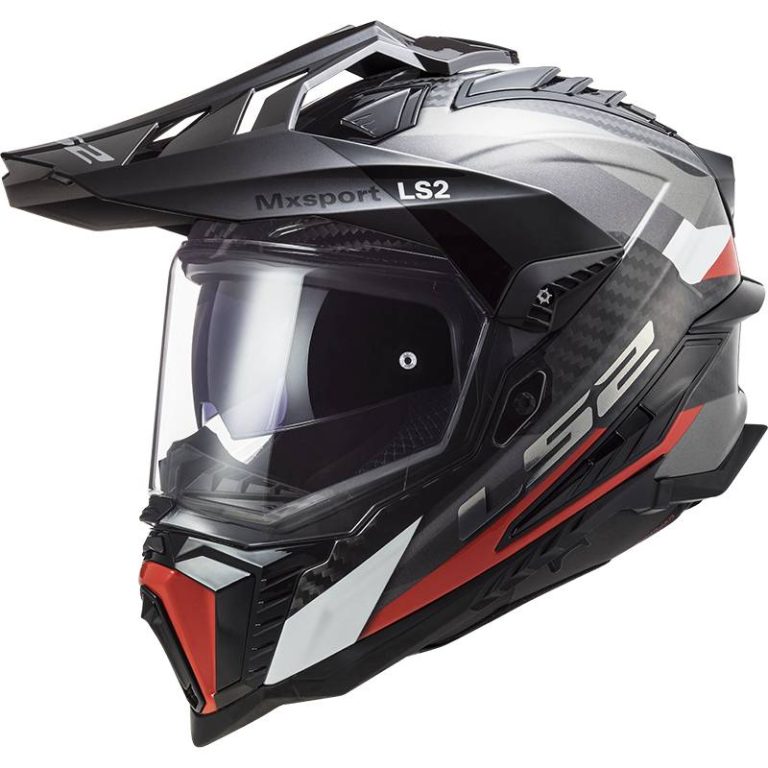 LS2 Casco MX701 Explorer Carbon Frontier Titanio/Rojo