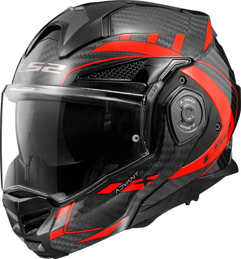 LS2 Casco FF901 Advant X Carbon Future Negro/Rojo