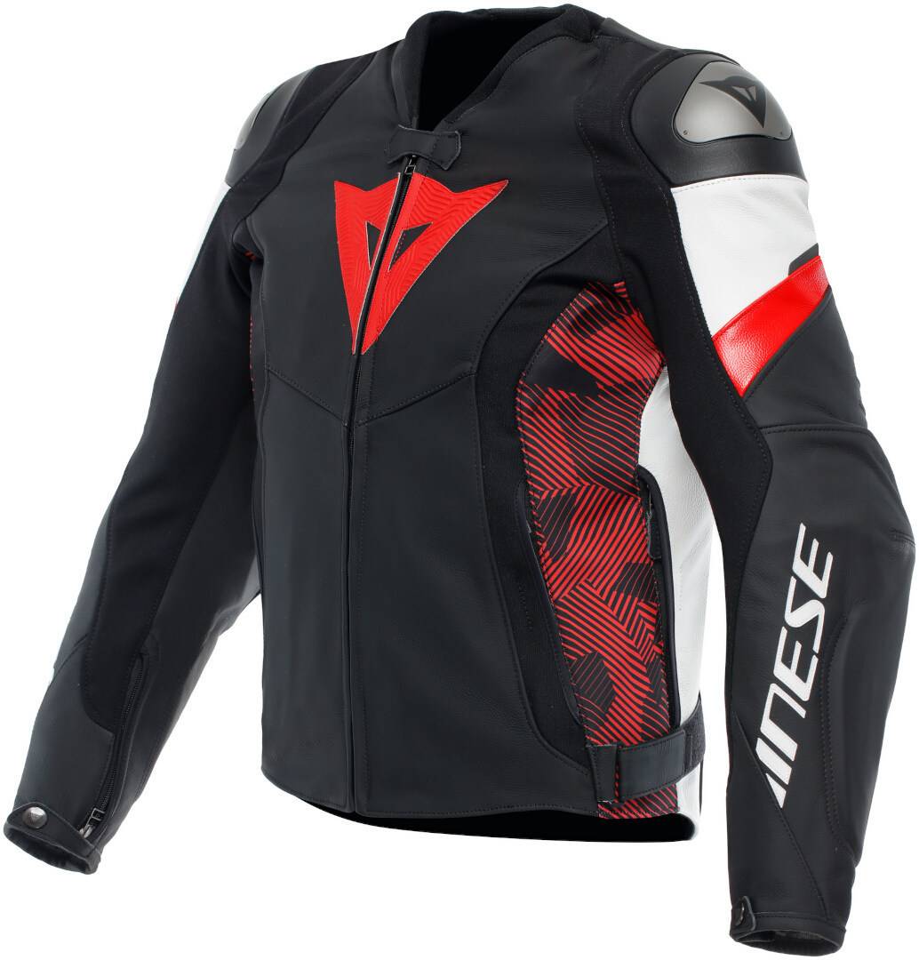 DAINESE Chaqueta Avro 5 Negro/Rojo Lava/Blanco