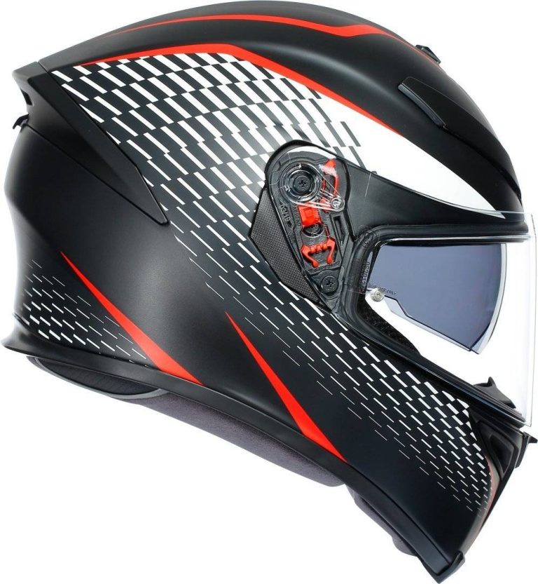 AGV Casco K5 S E2205 Multi - Thunder Negro Mate/Blanco/Rojo