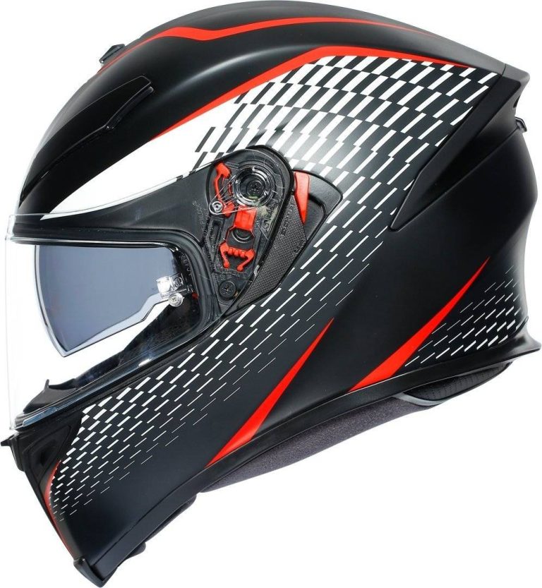 AGV Casco K5 S E2205 Multi - Thunder Negro Mate/Blanco/Rojo