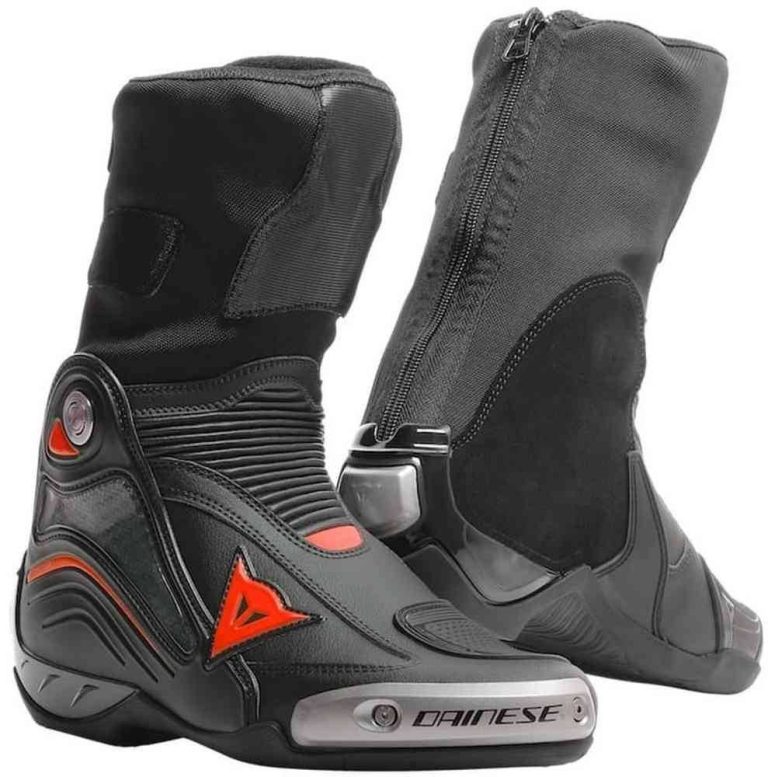 DAINESE Botas Axial D1 Negro/Rojo Fluor