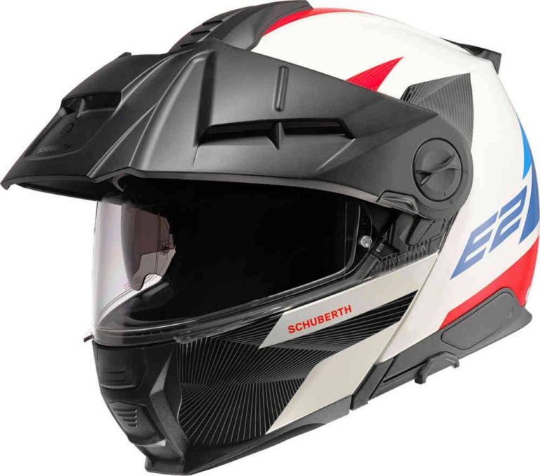 SCHUBERTH Casco E2 Defender Blanco/Azul/Rojo