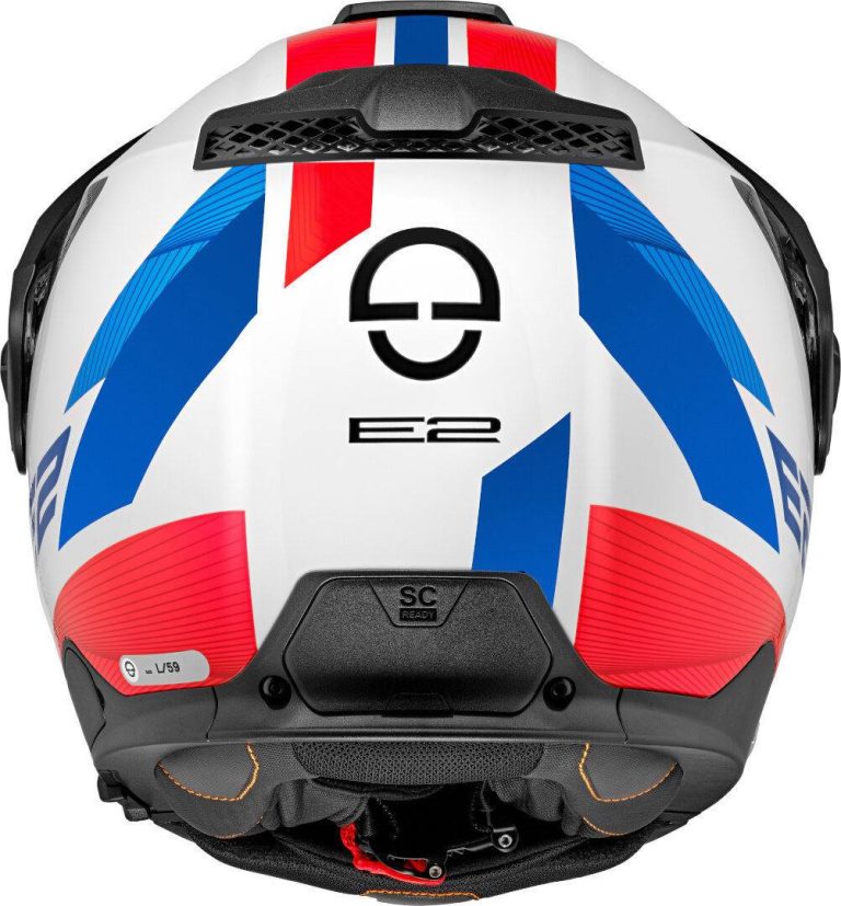 SCHUBERTH Casco E2 Defender Blanco/Azul/Rojo