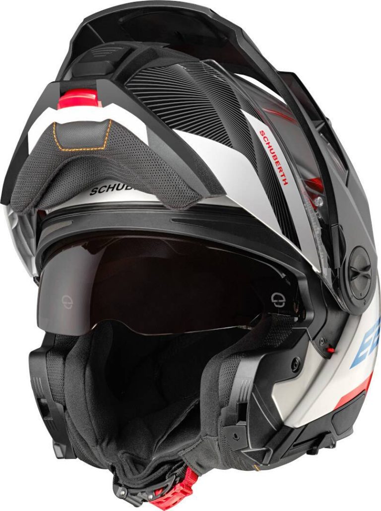 SCHUBERTH Casco E2 Defender Blanco/Azul/Rojo
