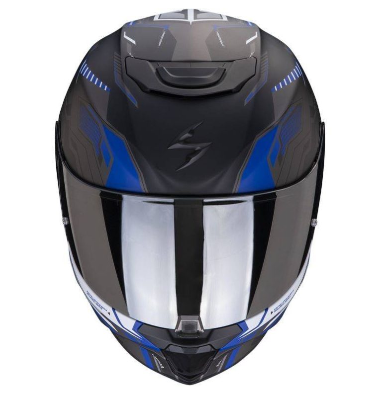 SCORPION Casco EXO-391 Haut Negro/Plata/Azul