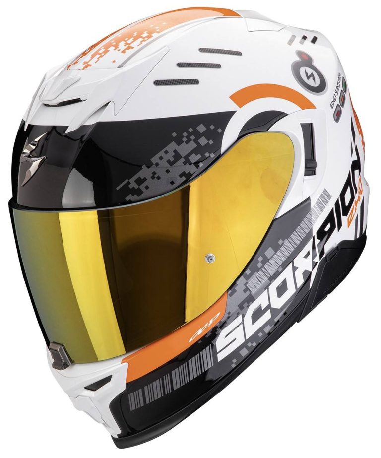 SCORPION Casco EXO-520 Evo Air Titan Blanco/Naranja
