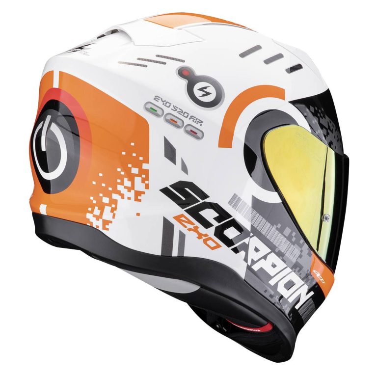 SCORPION Casco EXO-520 Evo Air Titan Blanco/Naranja