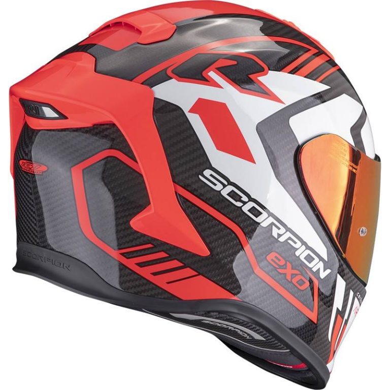 SCORPION Casco EXO-R1 Evo Carbon Air Supra Negro/Rojo